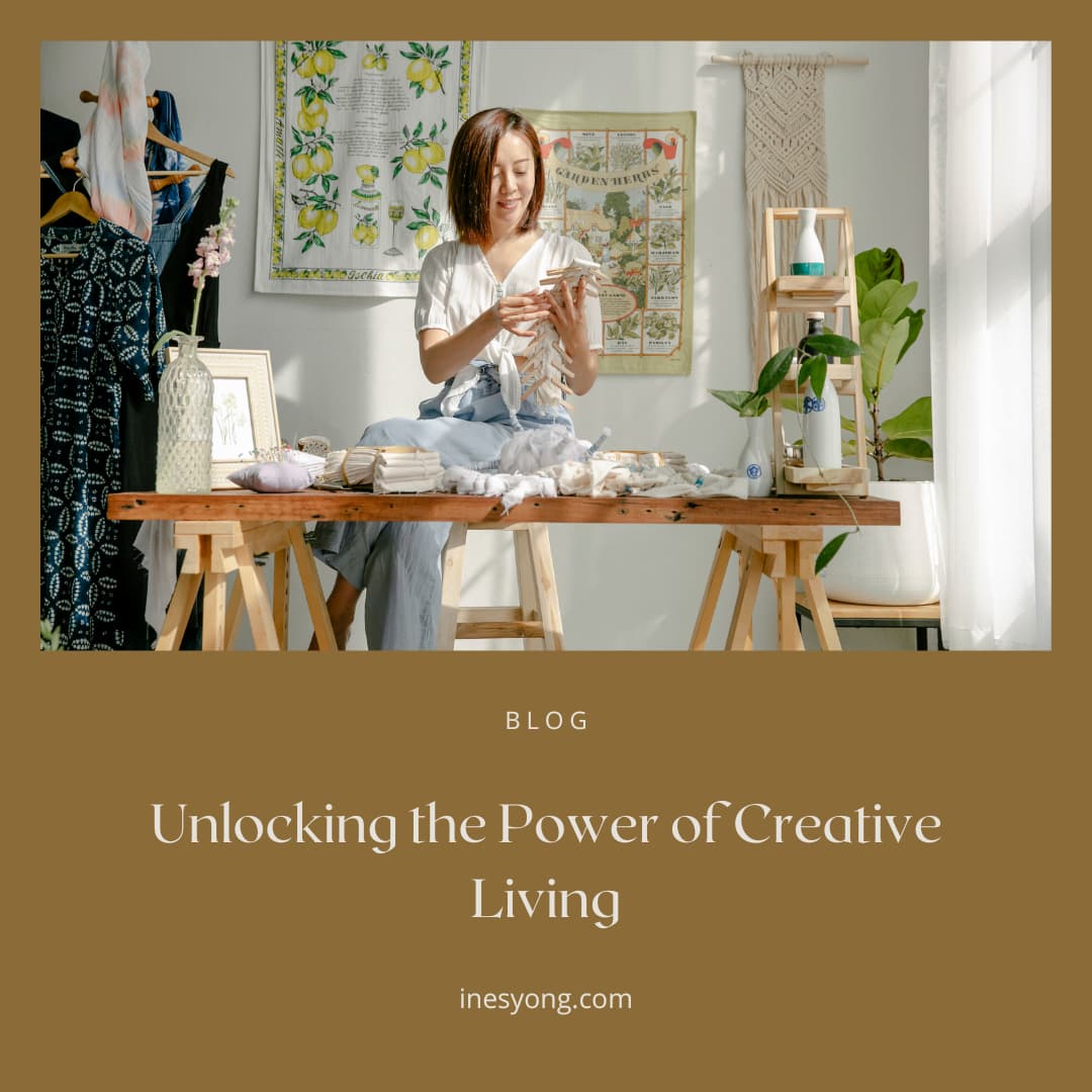 Woman embracing creative living